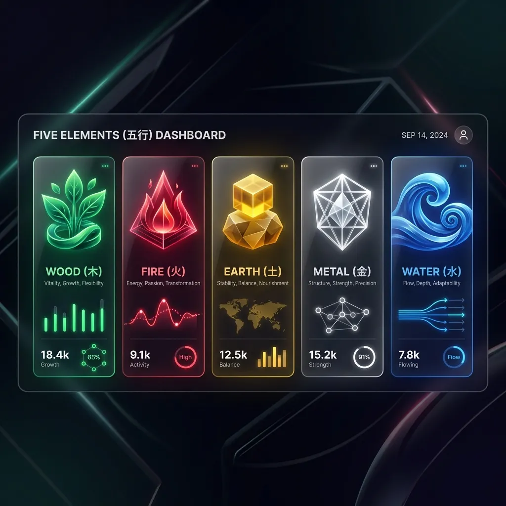BaziLens Dashboard showcasing the Five Elements and Life Phases